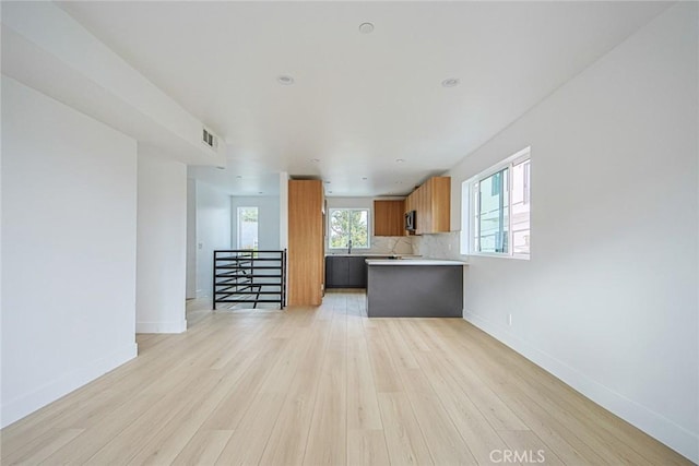 interior space featuring light wood-type flooring