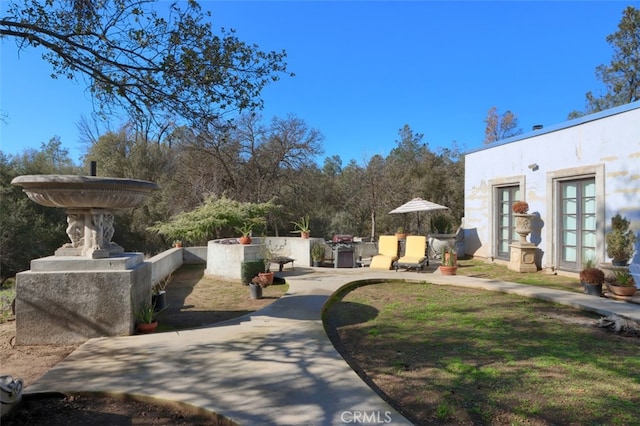 view of yard featuring a patio area