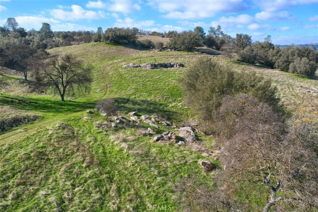 drone / aerial view with a rural view