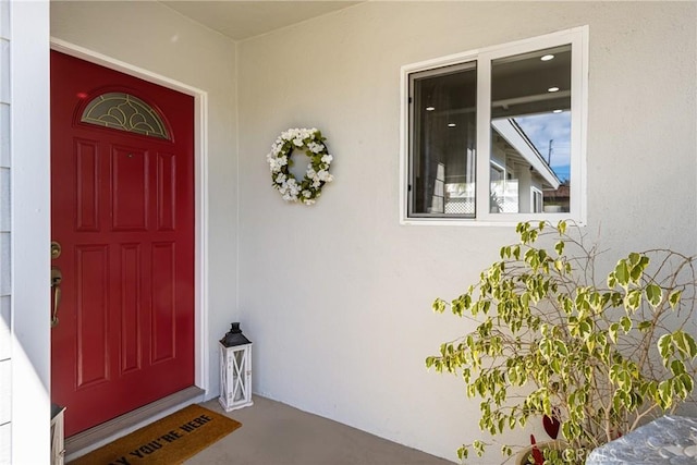 view of doorway to property