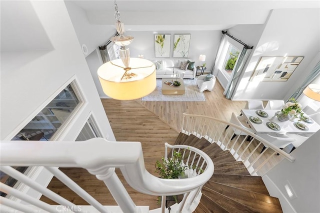 interior space with wood-type flooring