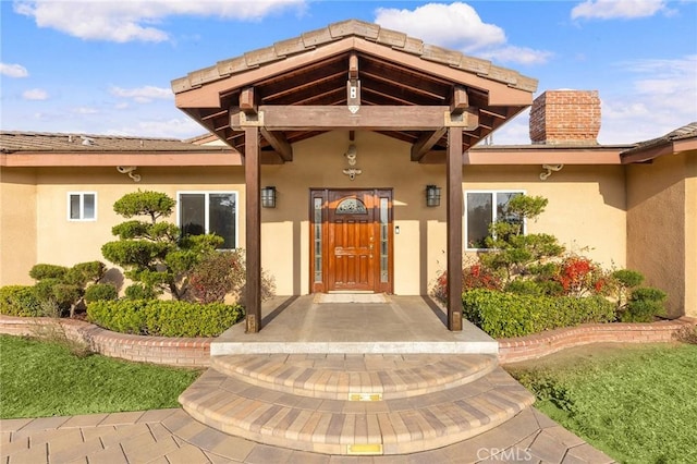 view of doorway to property