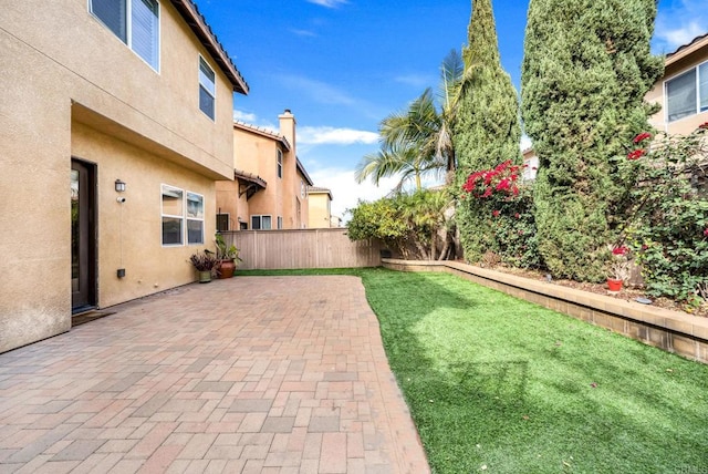 view of yard with a patio