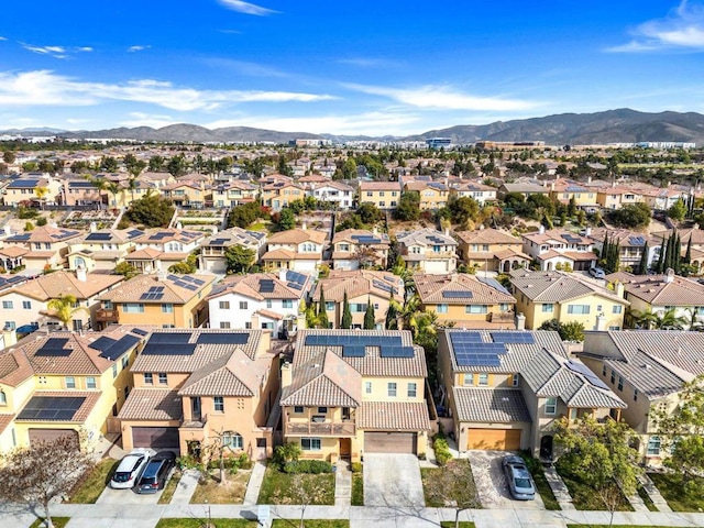 bird's eye view featuring a mountain view