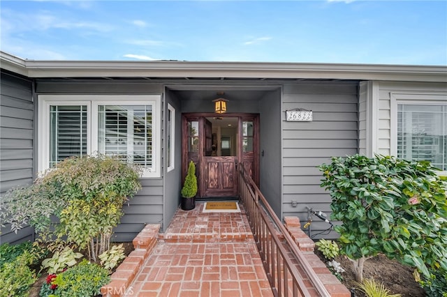 view of doorway to property