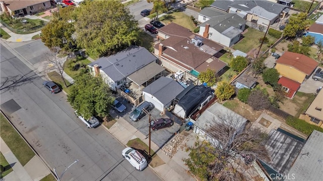 bird's eye view with a residential view