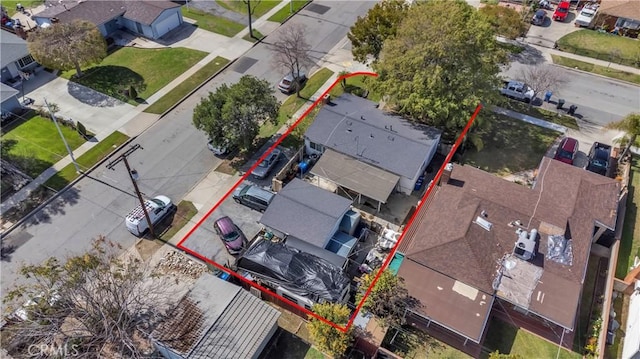 birds eye view of property featuring a residential view