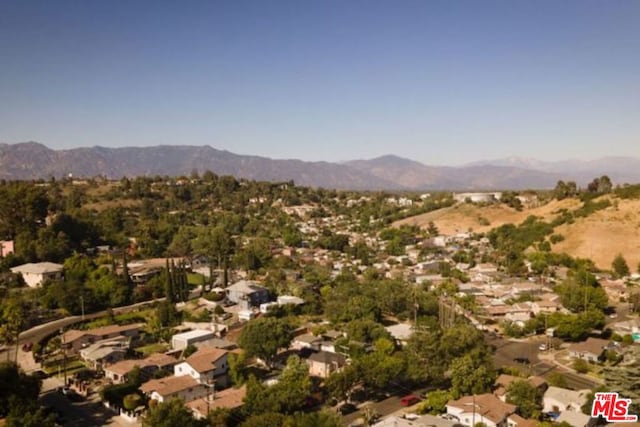 aerial view featuring a mountain view