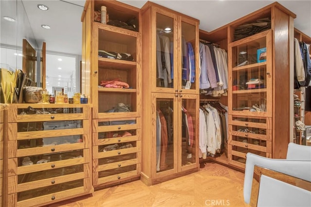 view of walk in closet