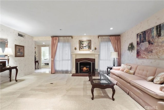 view of carpeted living room