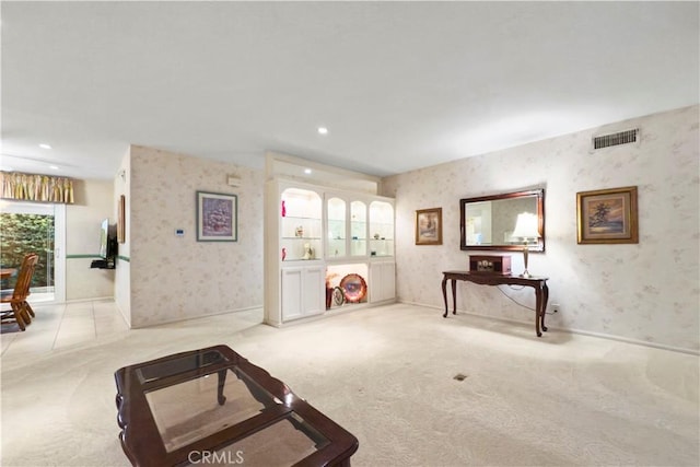 view of carpeted living room