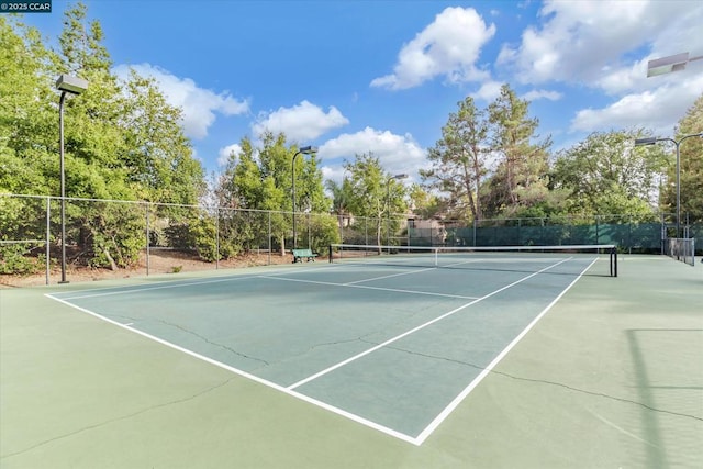 view of sport court