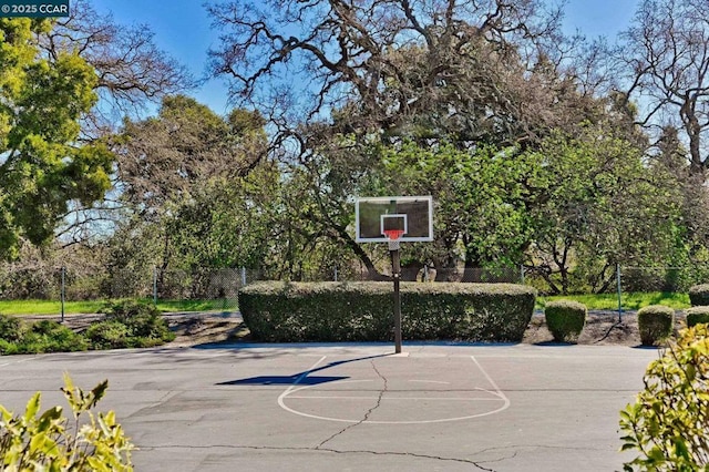 view of basketball court