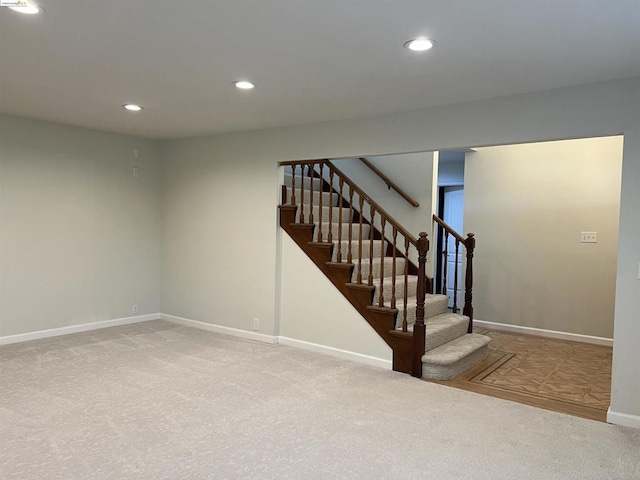 interior space featuring carpet flooring