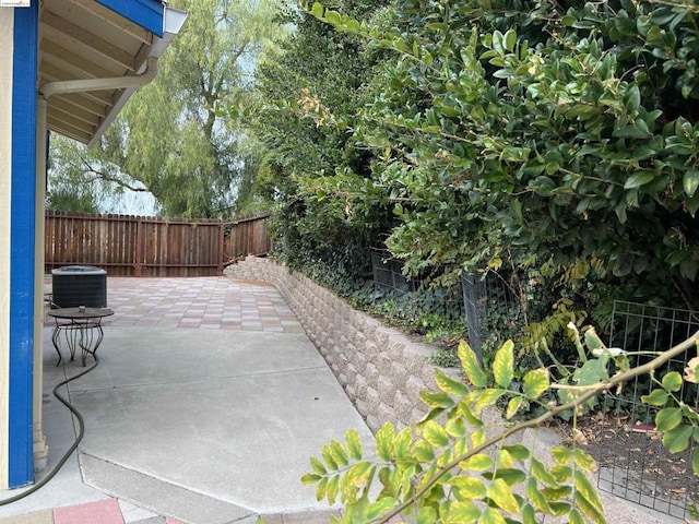 view of patio / terrace with central AC unit