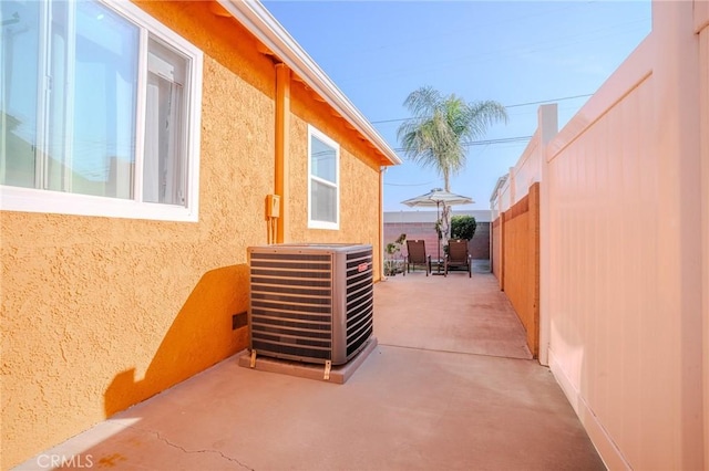 view of patio / terrace with central AC