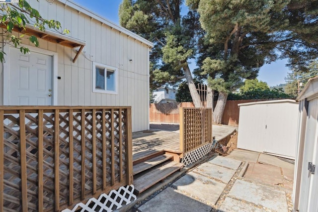 view of patio / terrace with a deck