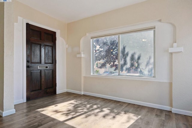 interior space featuring dark hardwood / wood-style flooring