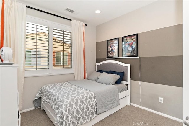 view of carpeted bedroom