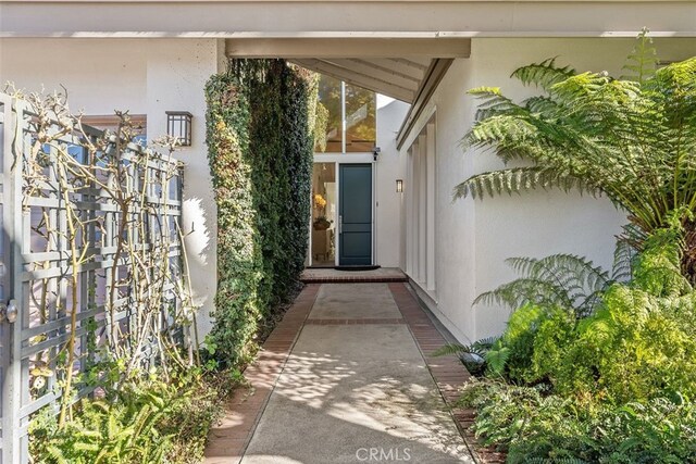 view of doorway to property