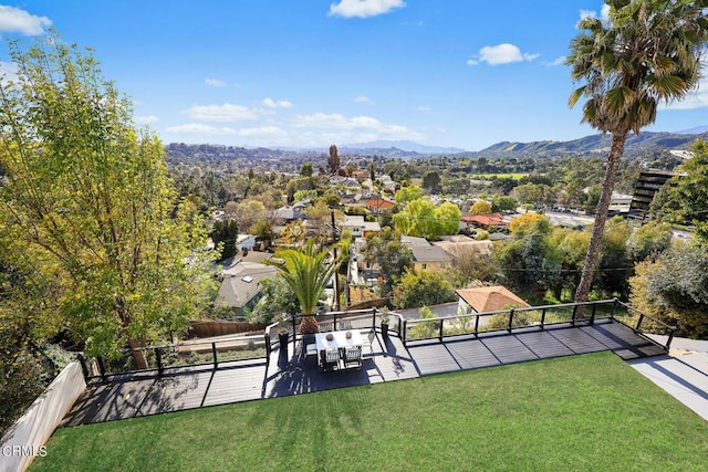 exterior space with a mountain view