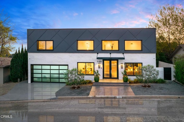 modern home with a garage