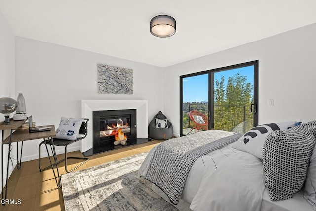 bedroom featuring light hardwood / wood-style floors