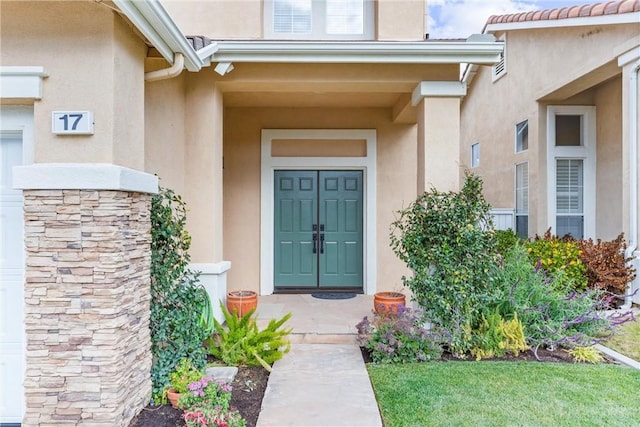 view of doorway to property