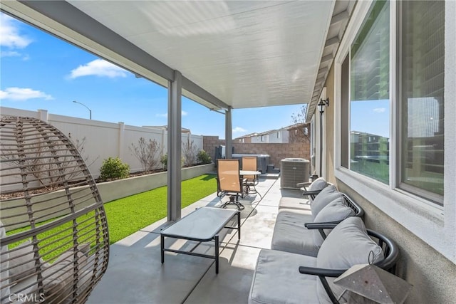 sunroom with a wealth of natural light