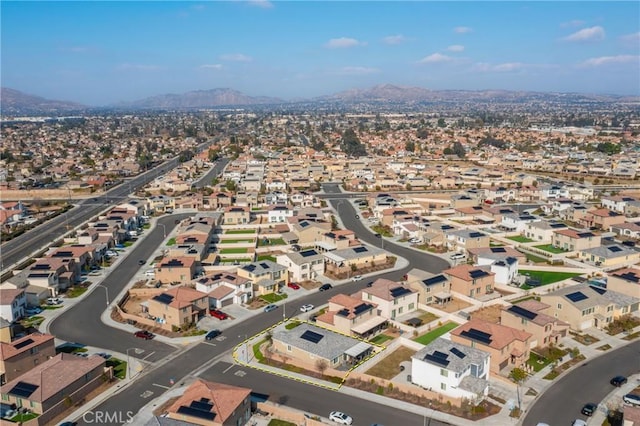 bird's eye view featuring a mountain view