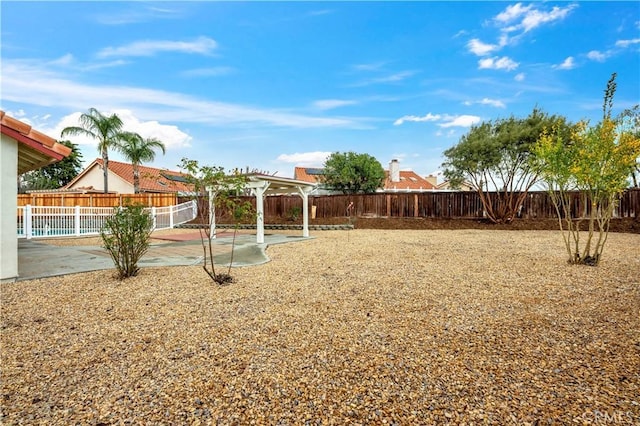 view of yard with a patio