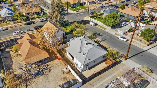 drone / aerial view with a residential view