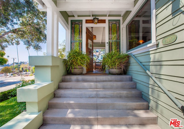 view of doorway to property