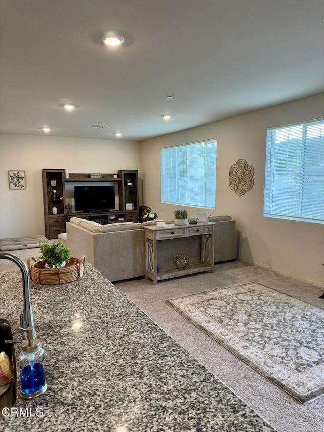 view of carpeted living room