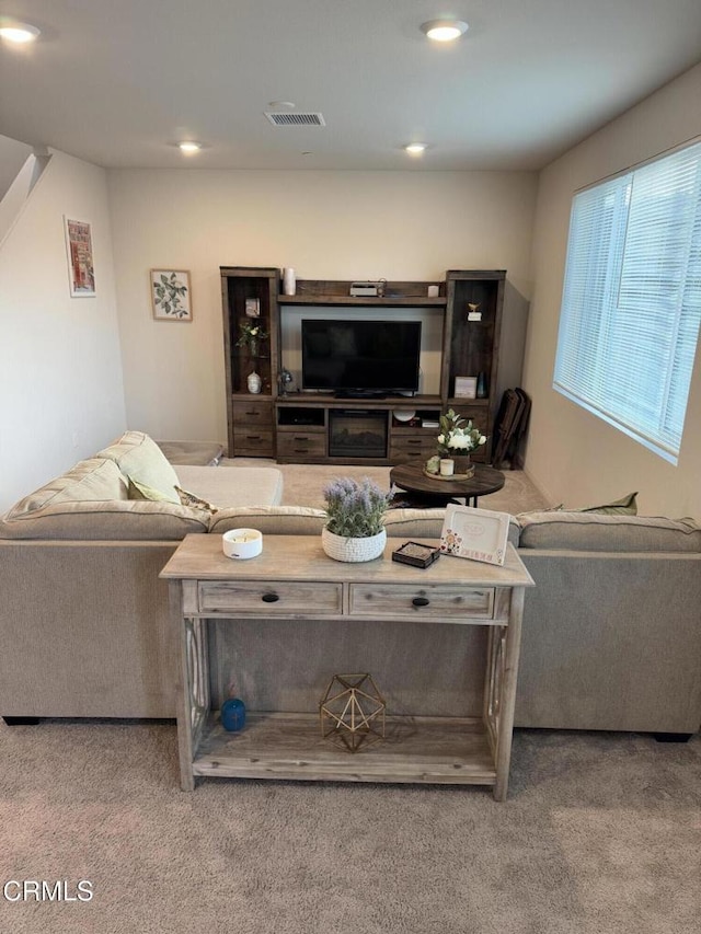 view of carpeted living room