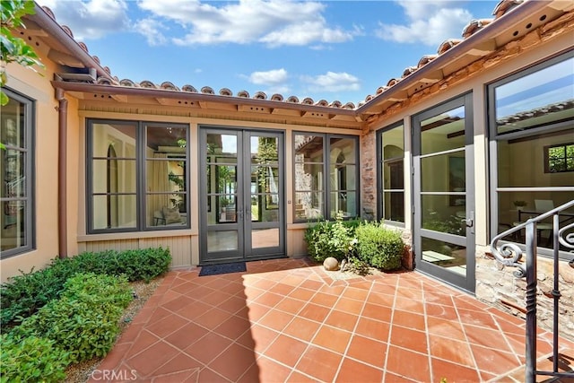 view of patio with french doors