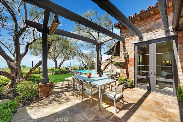 view of patio with french doors