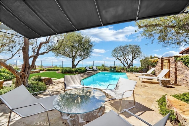 view of pool featuring a patio area