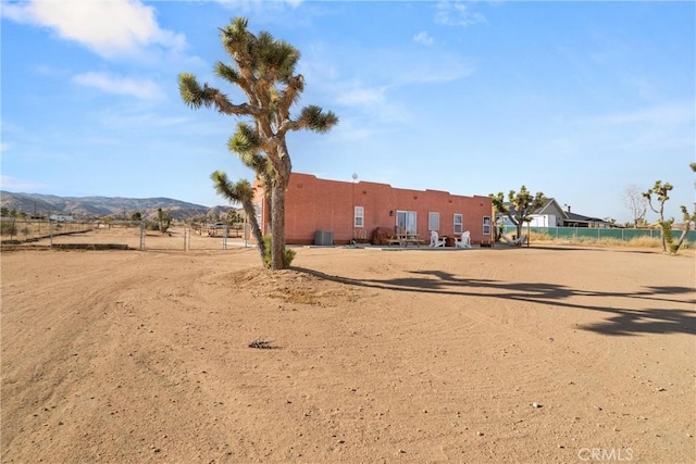 exterior space with a mountain view