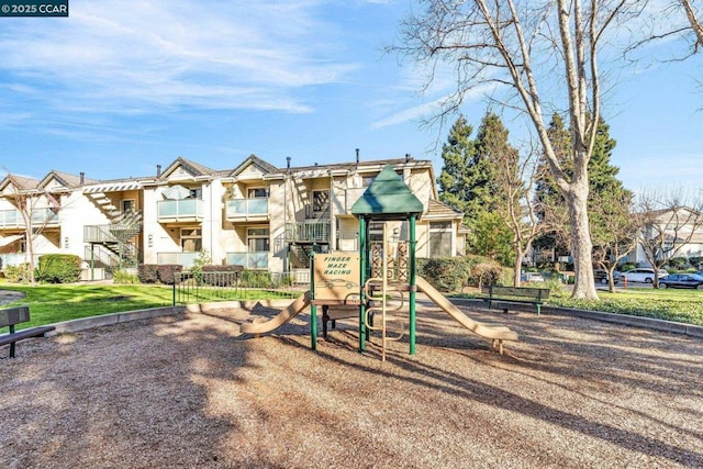 view of jungle gym