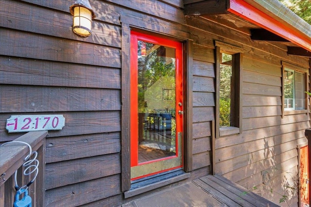 view of doorway to property