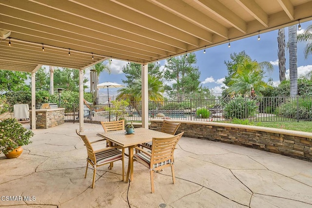 view of patio featuring area for grilling