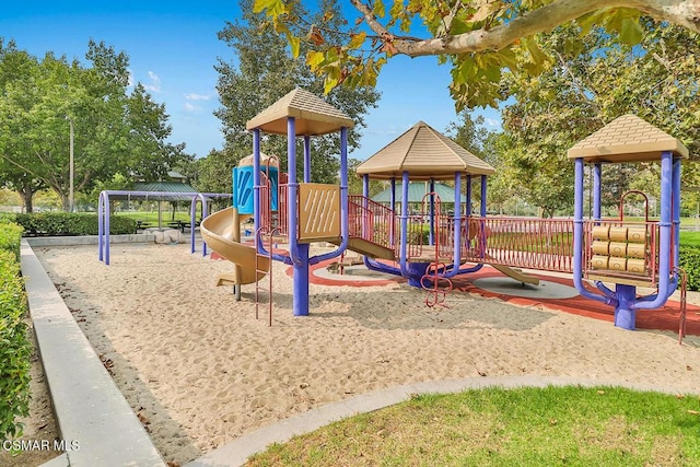 view of jungle gym