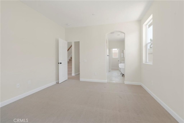 view of carpeted spare room