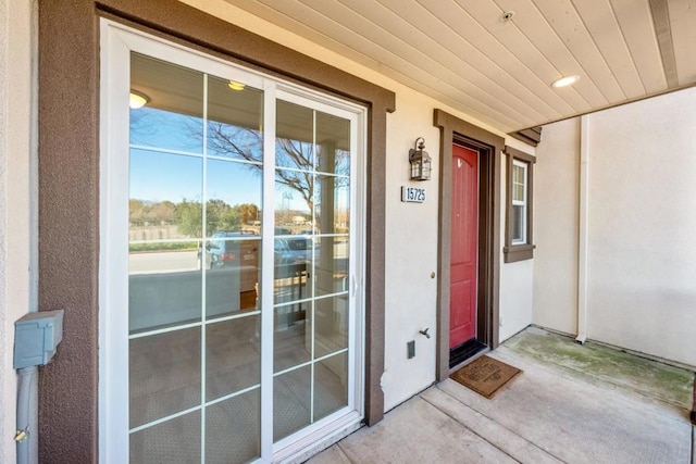 view of doorway to property