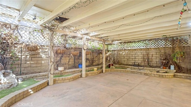 view of patio featuring a fenced backyard