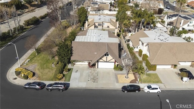 aerial view with a residential view