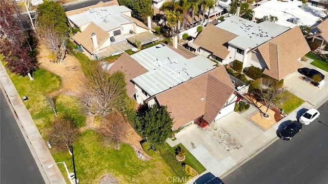 drone / aerial view with a residential view