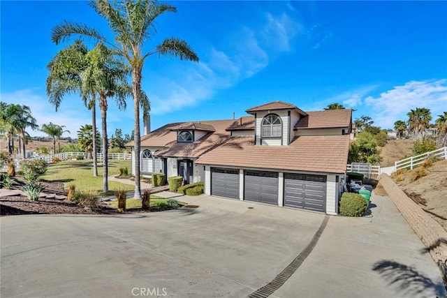 view of front of home featuring a garage