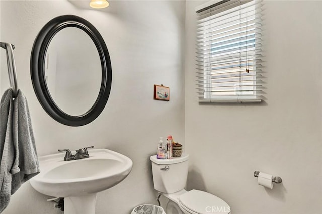 bathroom featuring sink and toilet